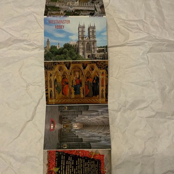 SET OF 8 POSTCARDS OF WESTMINSTER ABBEY, LONDON, ENGLAND - Picture 1 of 3